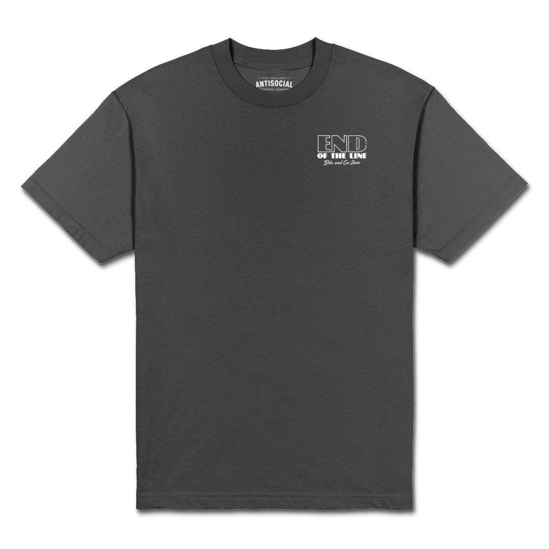 END OF THE LINE X ANTISOCIAL - S/S TEE - FADED BLACK