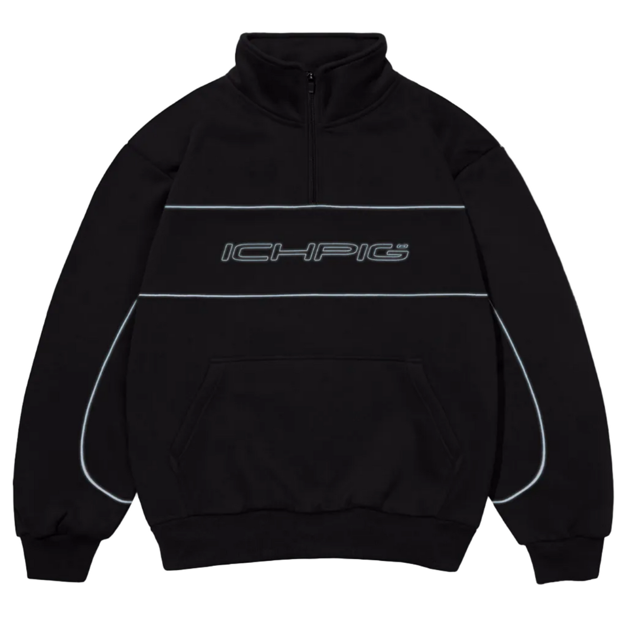 ICHPIG - FLASHBACK 1/4 ZIP - BLACK
