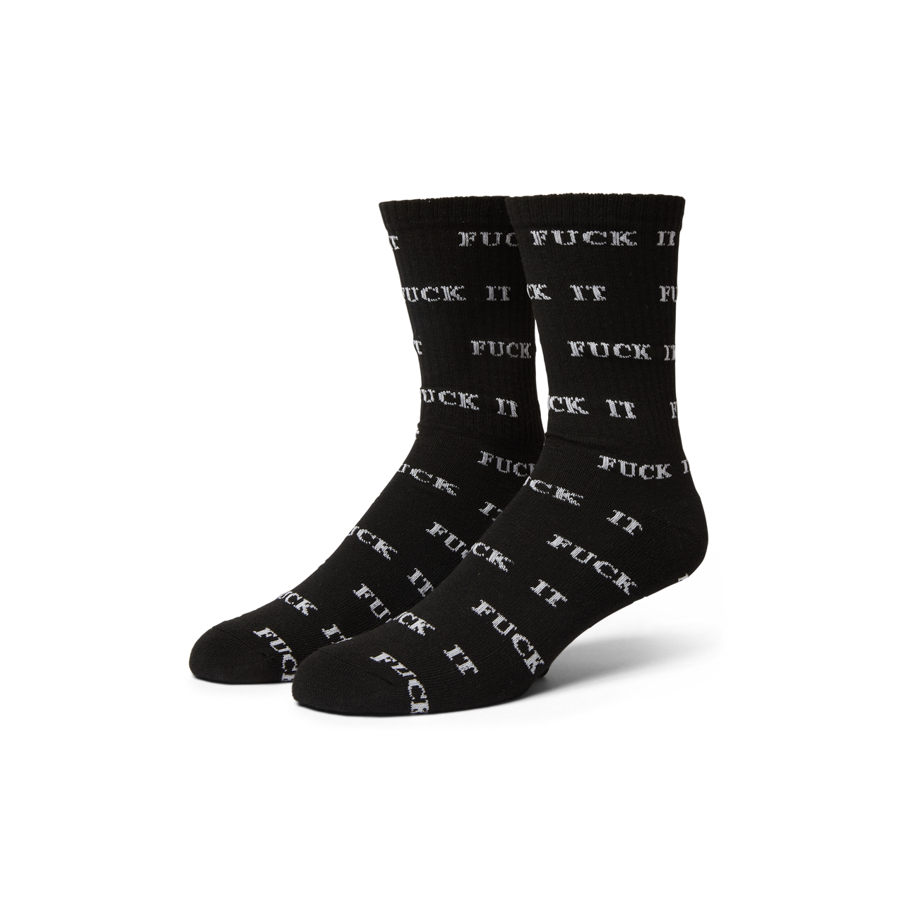 HUF - FUCK IT GLOW SOCK - BLACK