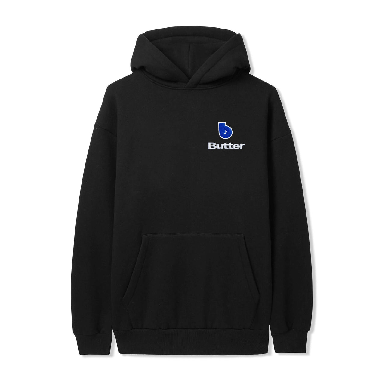 BUTTER GOODS X BLUE NOTE - FINEST LOGO PULLOVER HOOD - BLACK