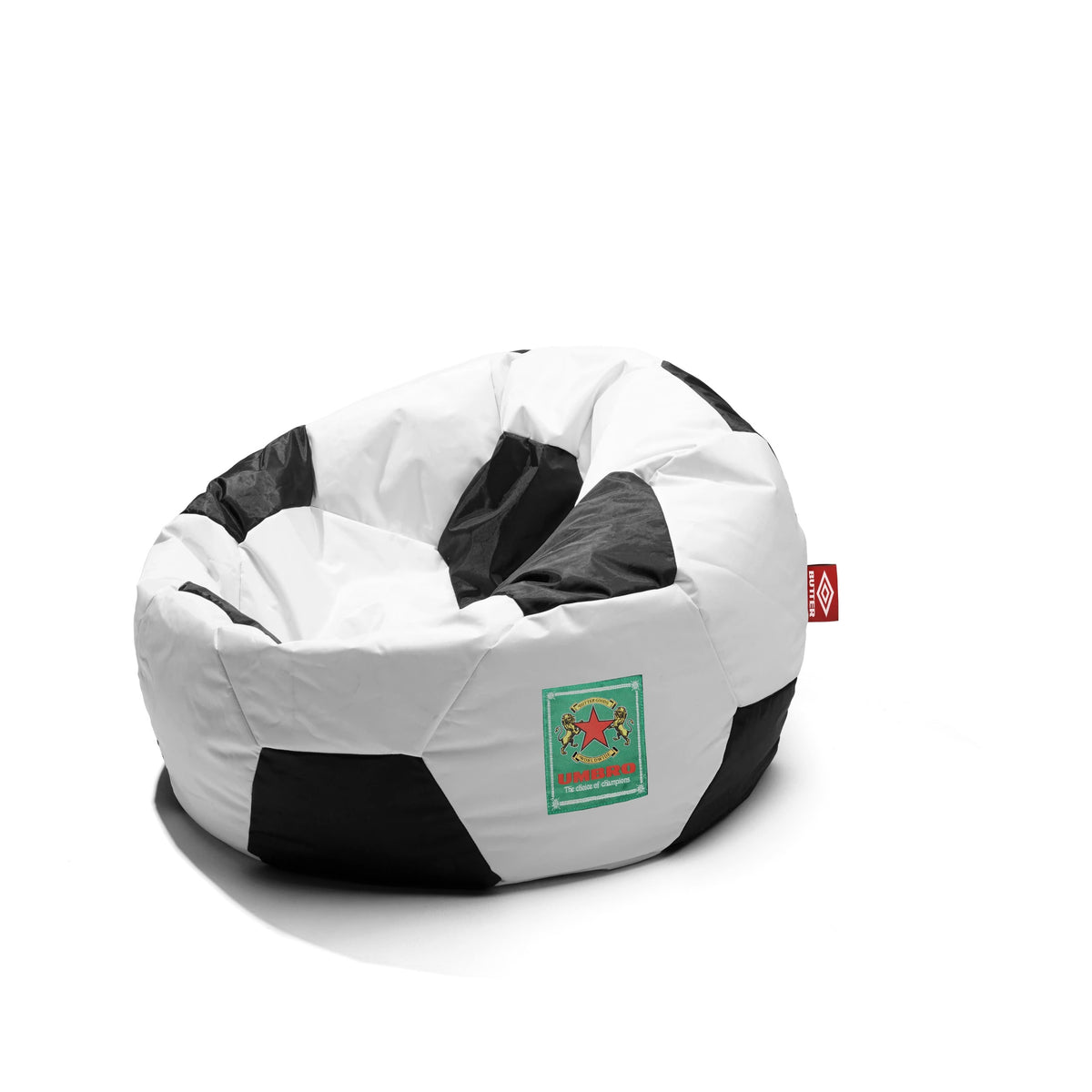 BUTTER GOODS X UMBRO - FOOTBALL BEANBAG - BLACK / WHITE
