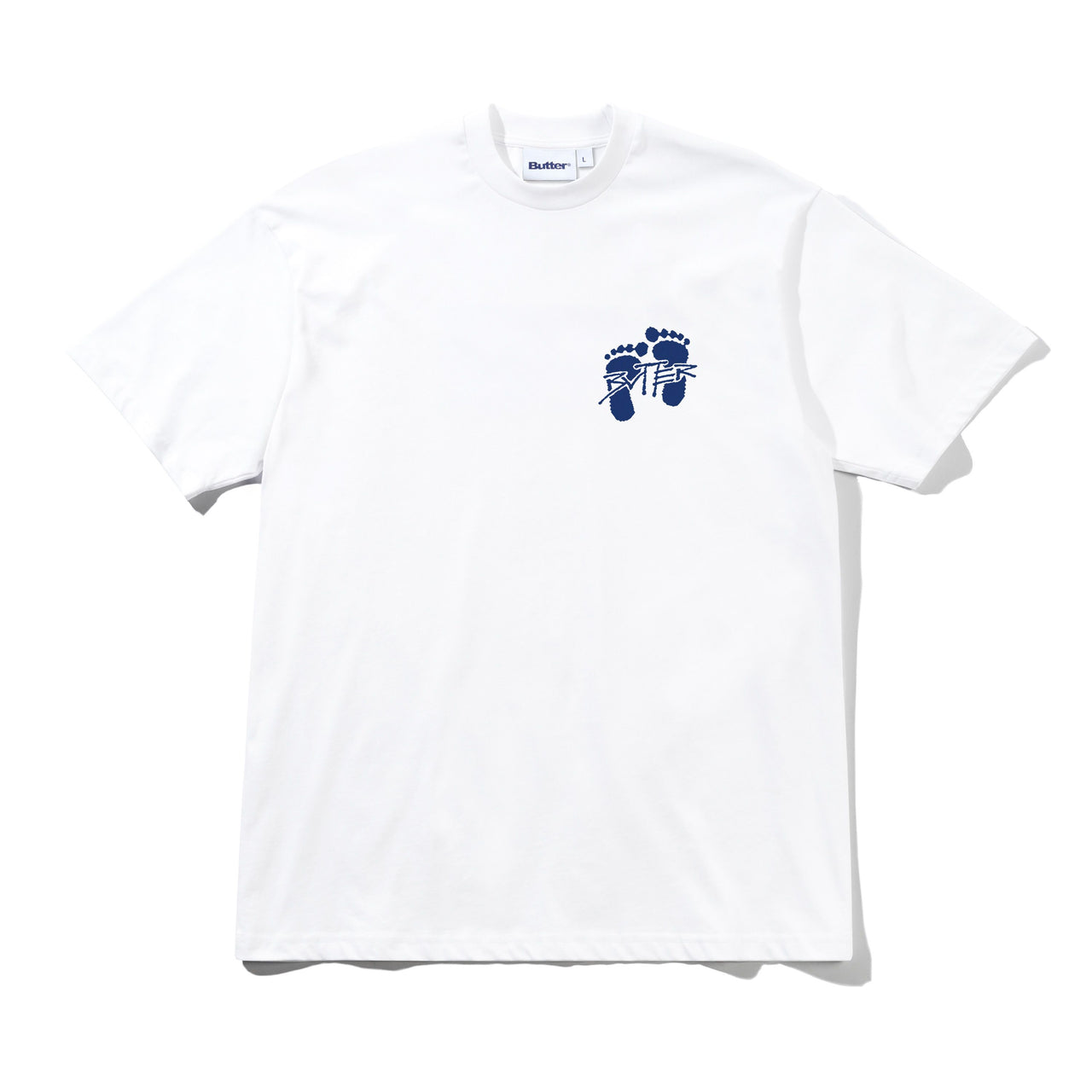 BUTTER GOODS - FOOTPRINTS TEE  - WHITE