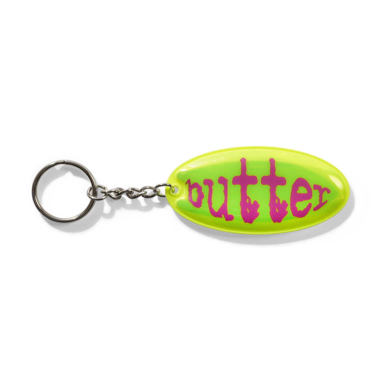 BUTTER GOODS - FRENZY REFLECTIVE KEY CHAIN - SAFETY YELLOW