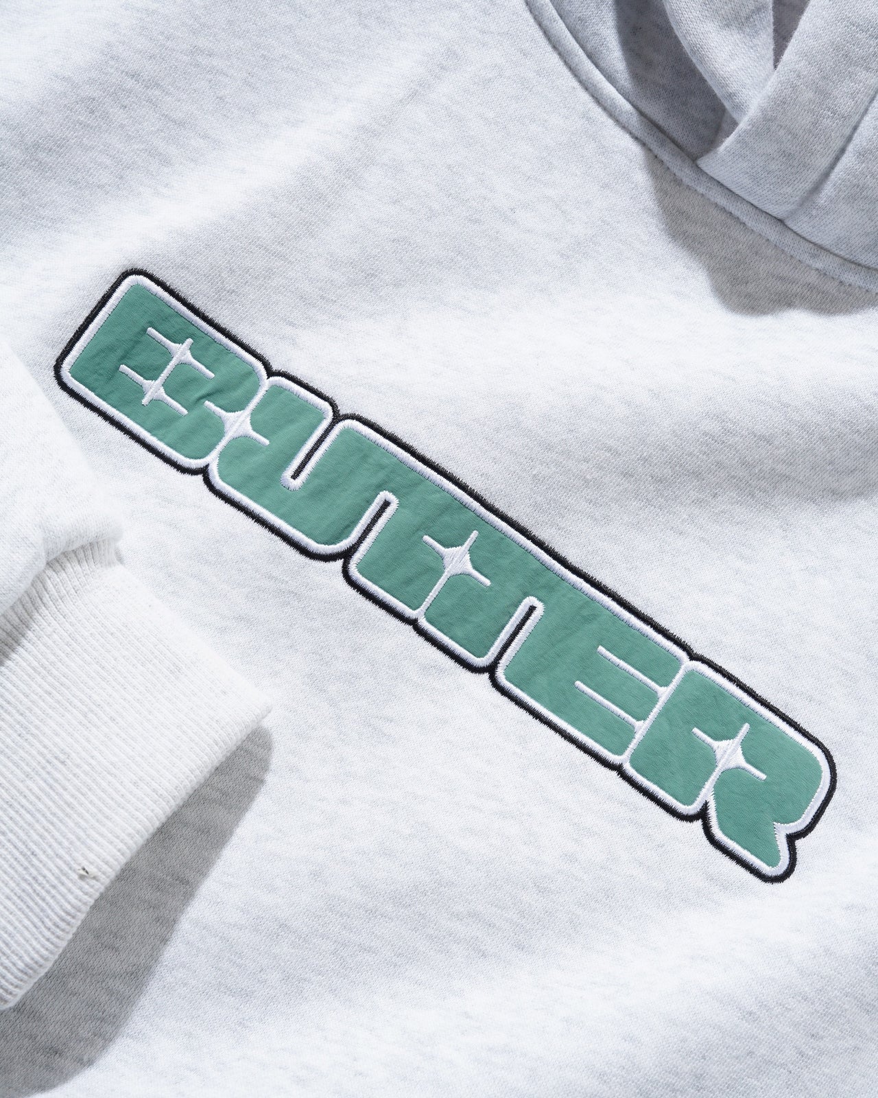 BUTTER GOODS - GLINT NYLON APPLIQUE PULLOVER HOOD - ASH