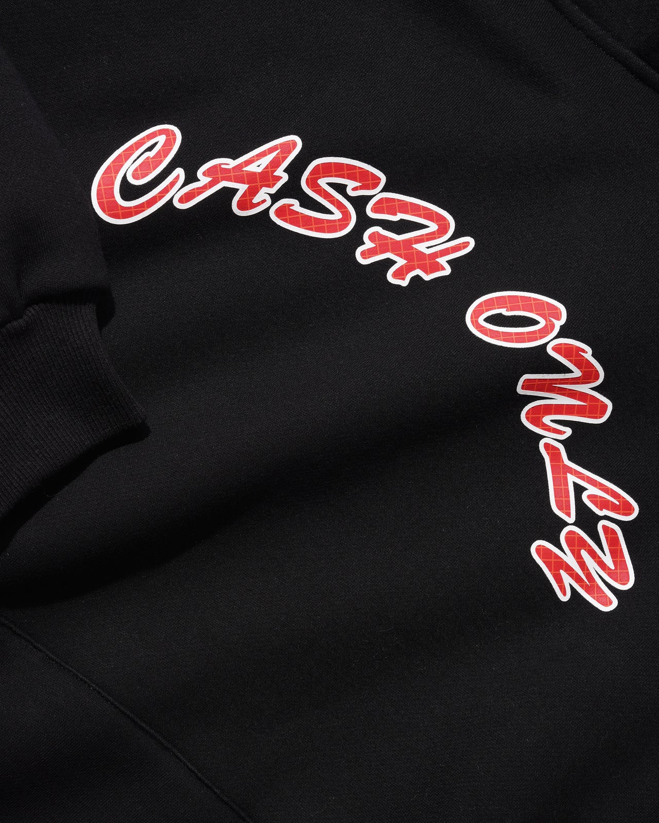 CASH ONLY - GRID LOGO PULLOVER HOOD - BLACK