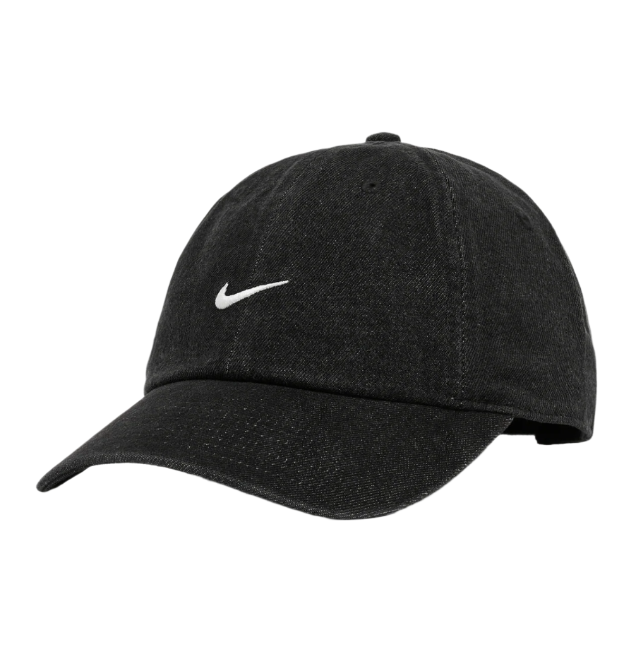 NIKE - CLUB UNSTRUCTURED DENIM CAP - BLACK / WHITE