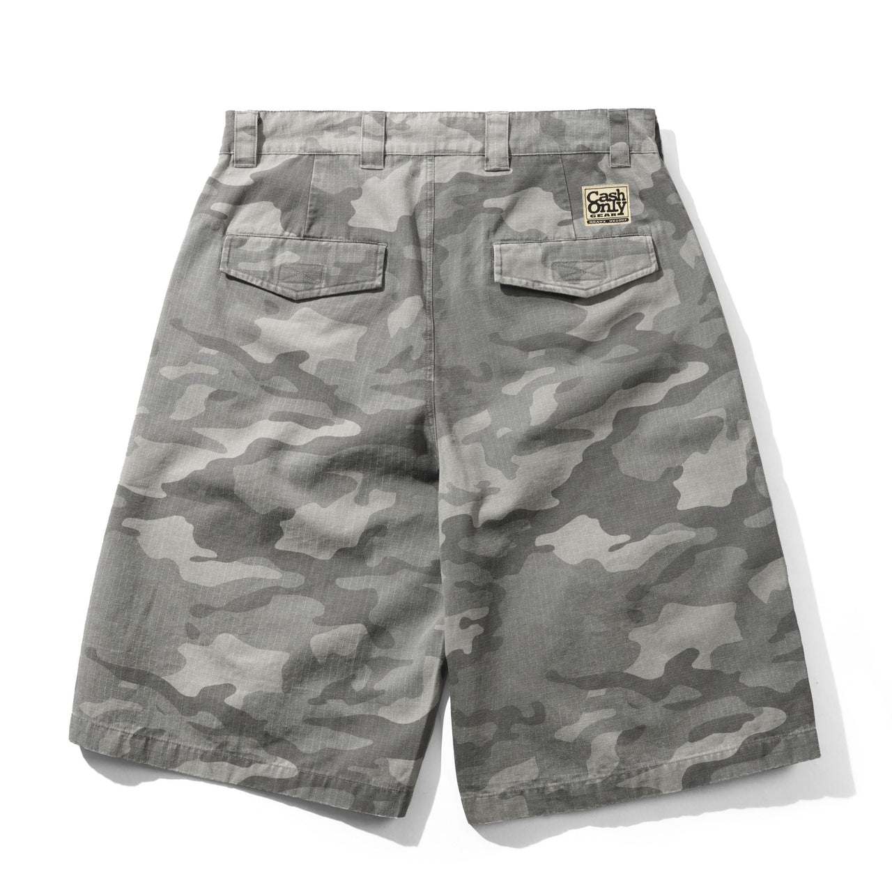 CASH ONLY - HALFWAY SHORTS - GREY CAMO RIPSTOP