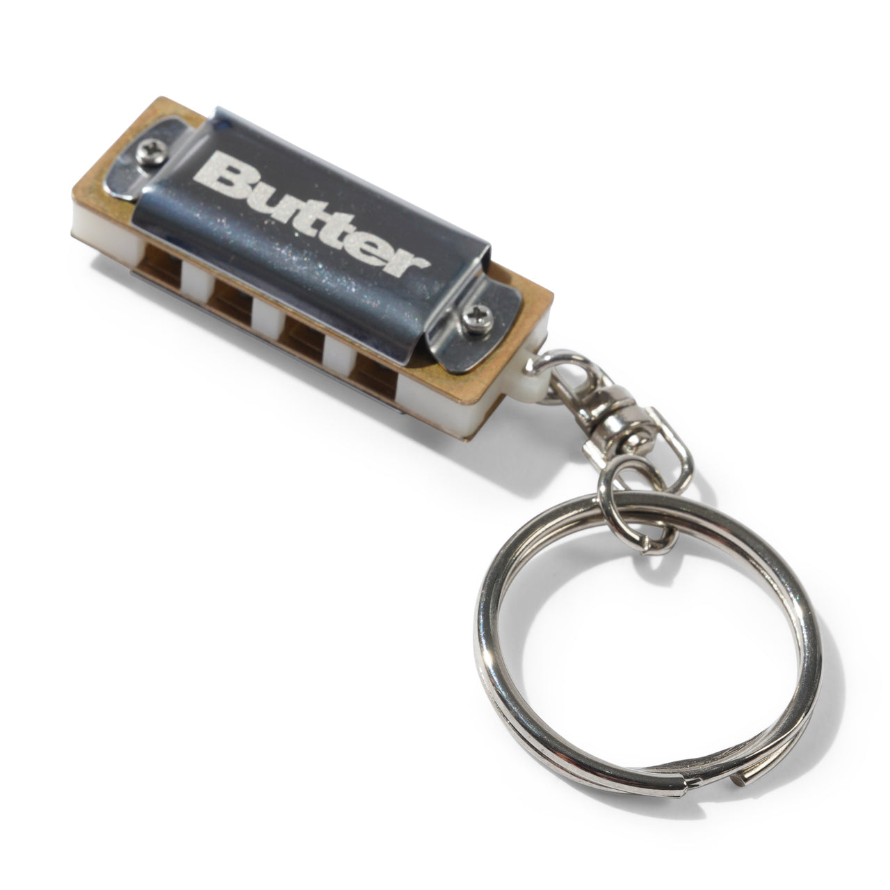 BUTTER GOODS - HARMONICA KEY CHAIN - SILVER