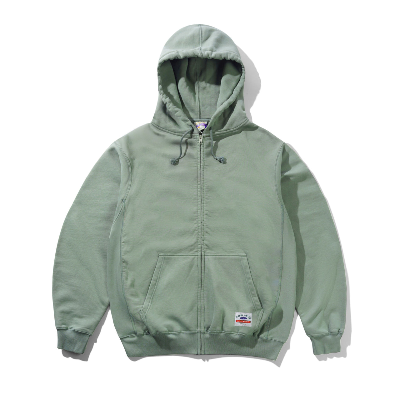 CASH ONLY - HEAVY-WEIGHT ZIP-THRU HOOD - DULL SAGE