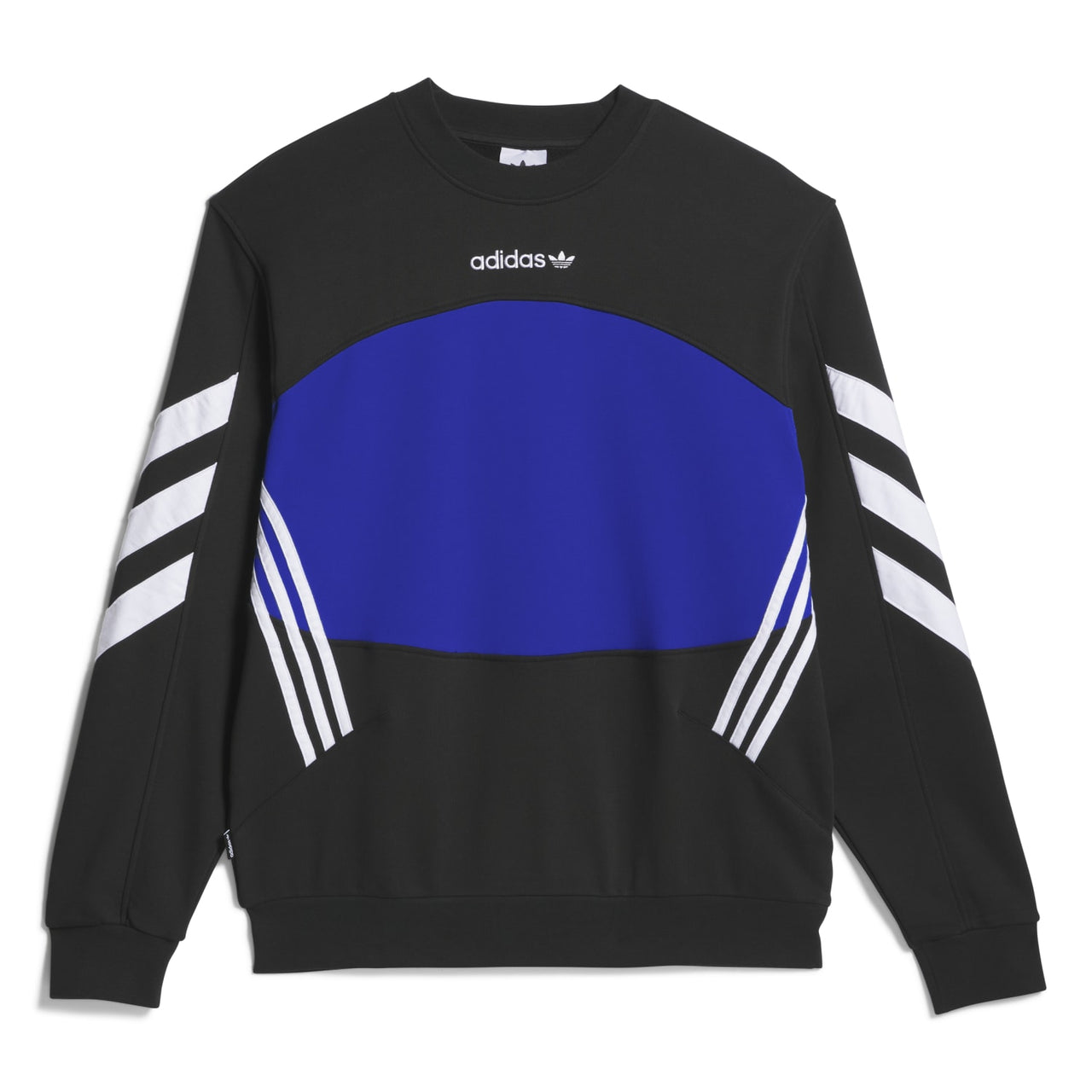 ADIDAS - PREMIERE CREWNECK SWEATER - BLACK / ROYAL BLUE / WHITE