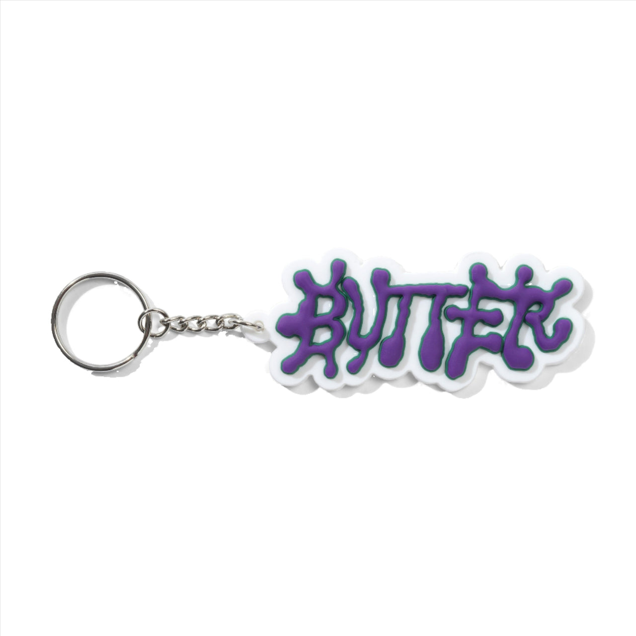 BUTTER GOODS - INK RUBBER KEY CHAIN - WHITE