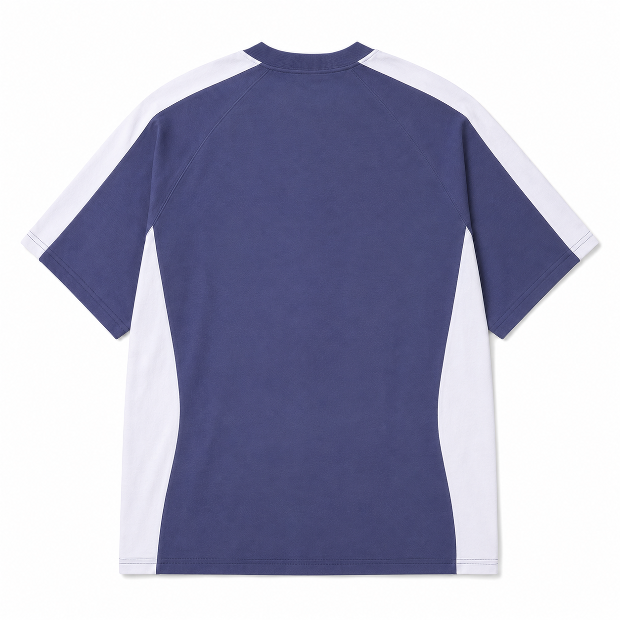 WORSHIP - LINE STEPPER BOX CROP RAGLAN TEE - CROWN BLUE