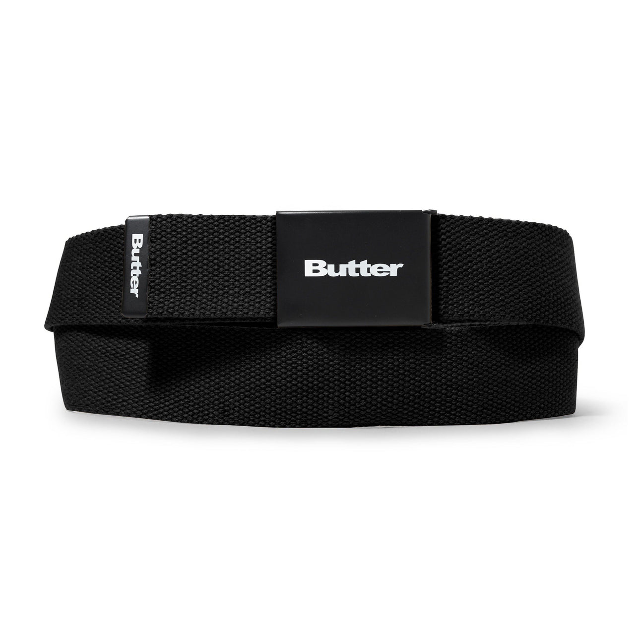 BUTTER GOODS - LOGO WOVEN BELT - BLACK