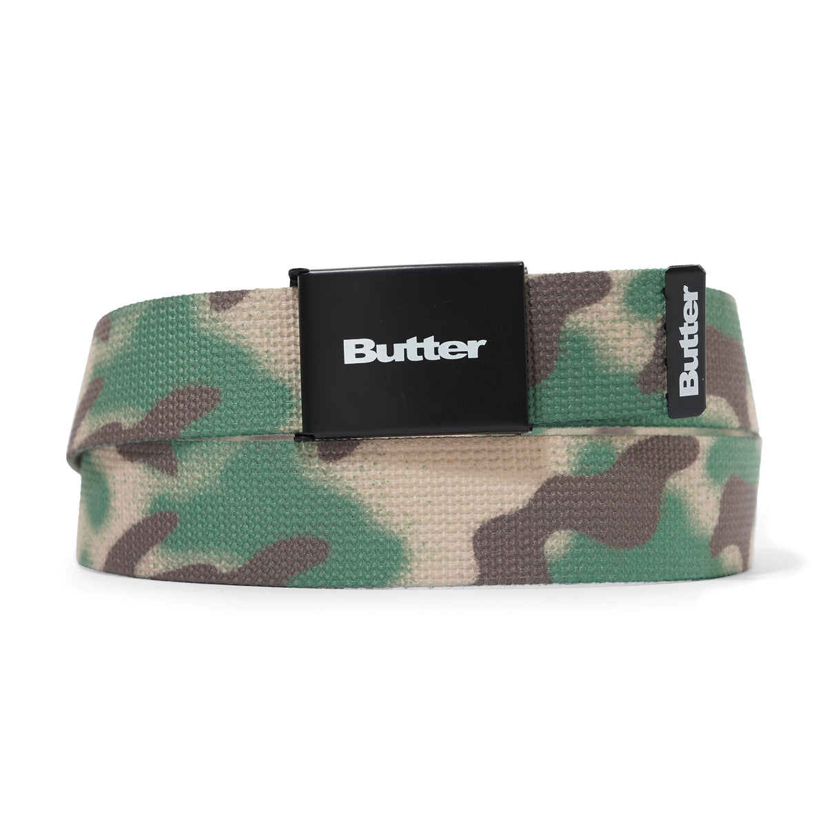 BUTTER GOODS - LOGO WOVEN BELT - SPRAY CAMO