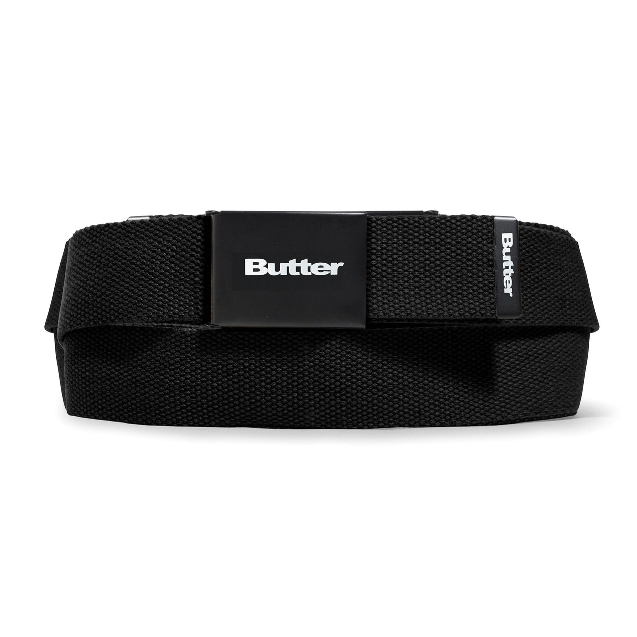 BUTTER GOODS - LOGO WOVEN BELT - BLACK