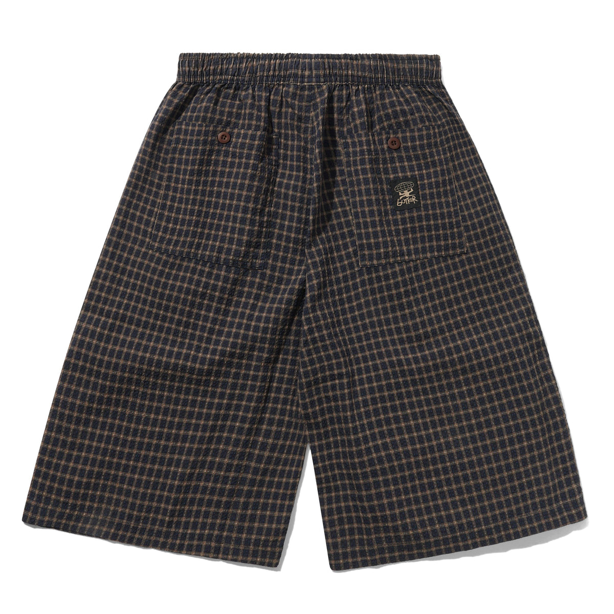 BUTTER GOODS - LOOSE SHORTS - BROWN SEERSUCKER PLAID