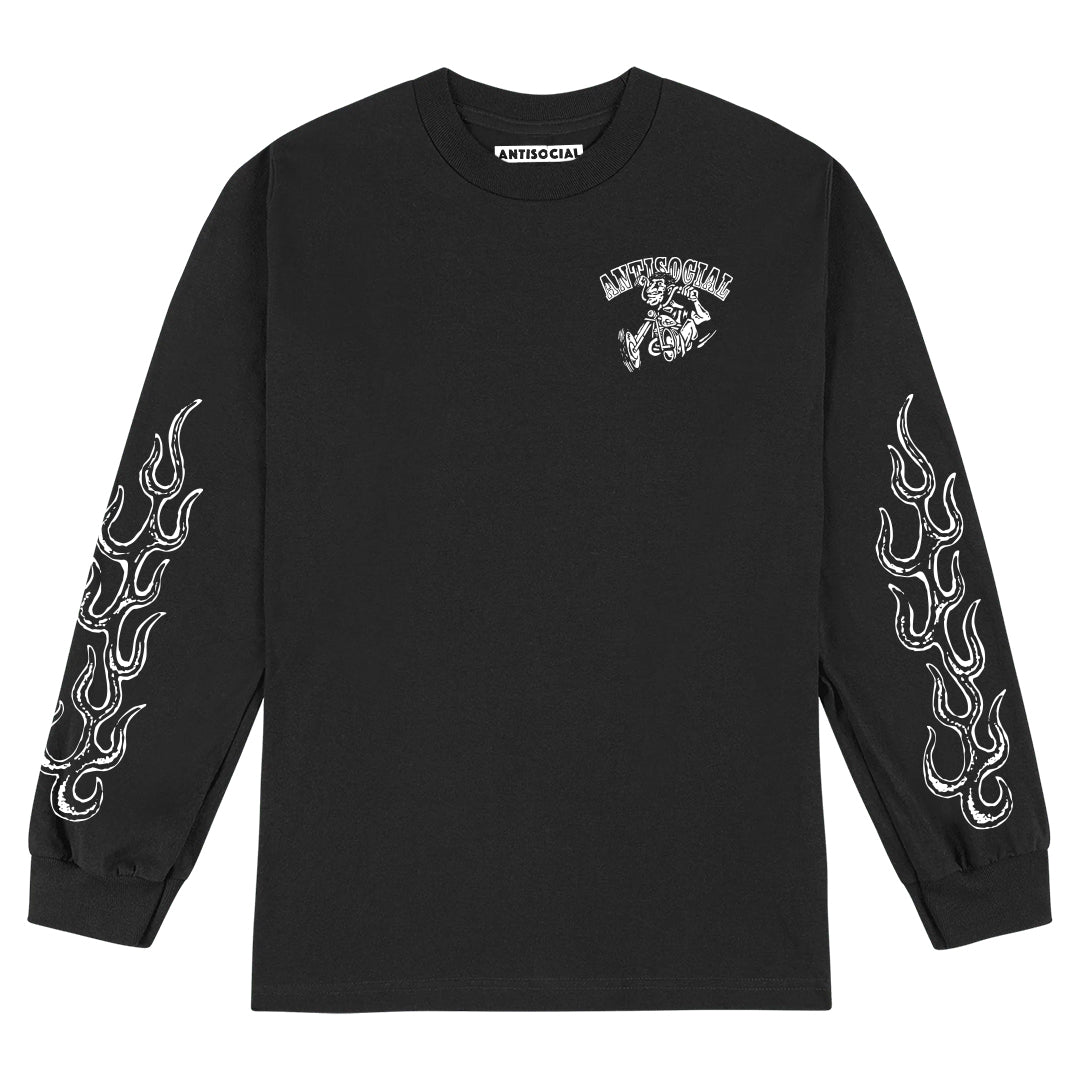 ANTISOCIAL - CHOPPER L/S TEE - BLACK