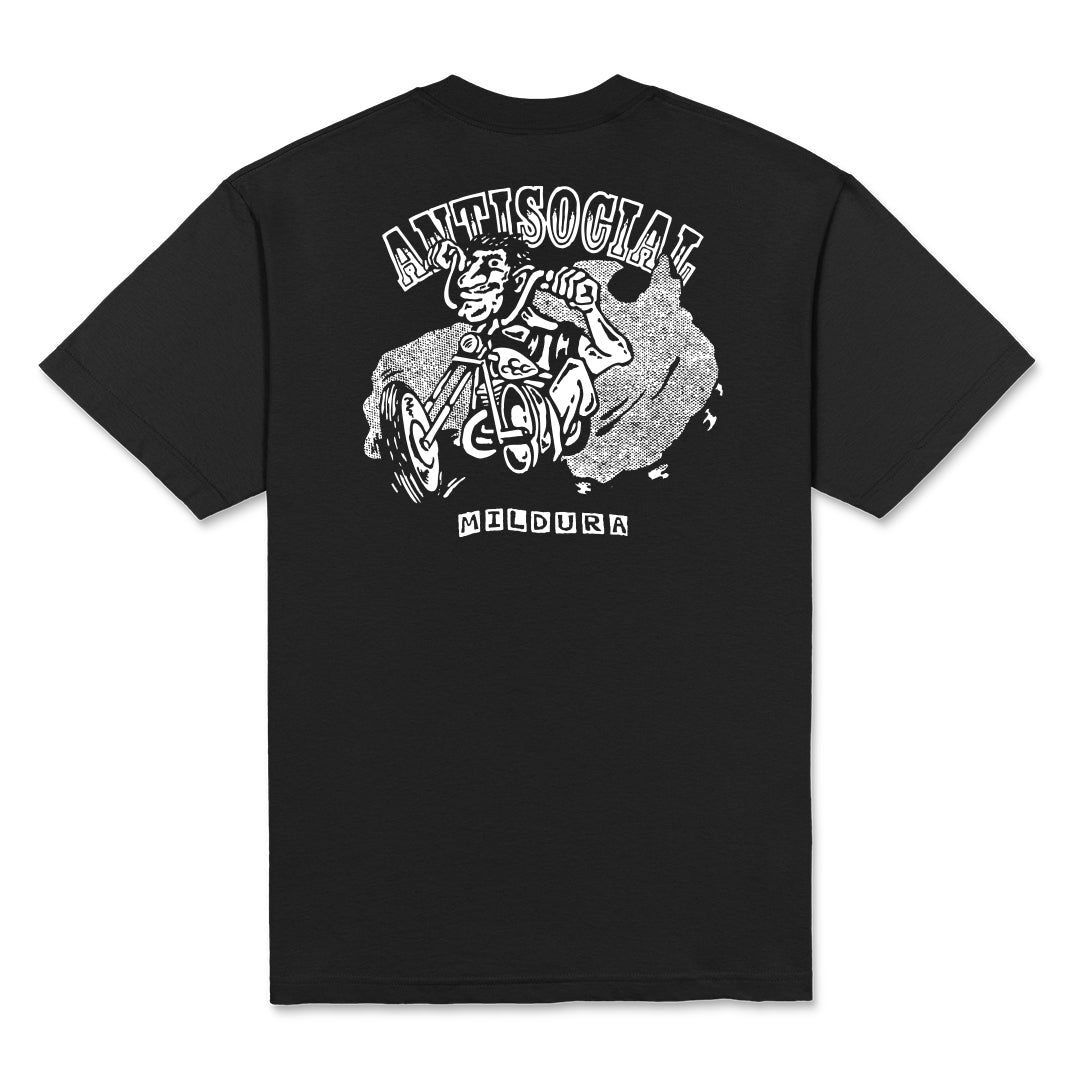 ANTISOCIAL - CHOPPER S/S TEE - BLACK