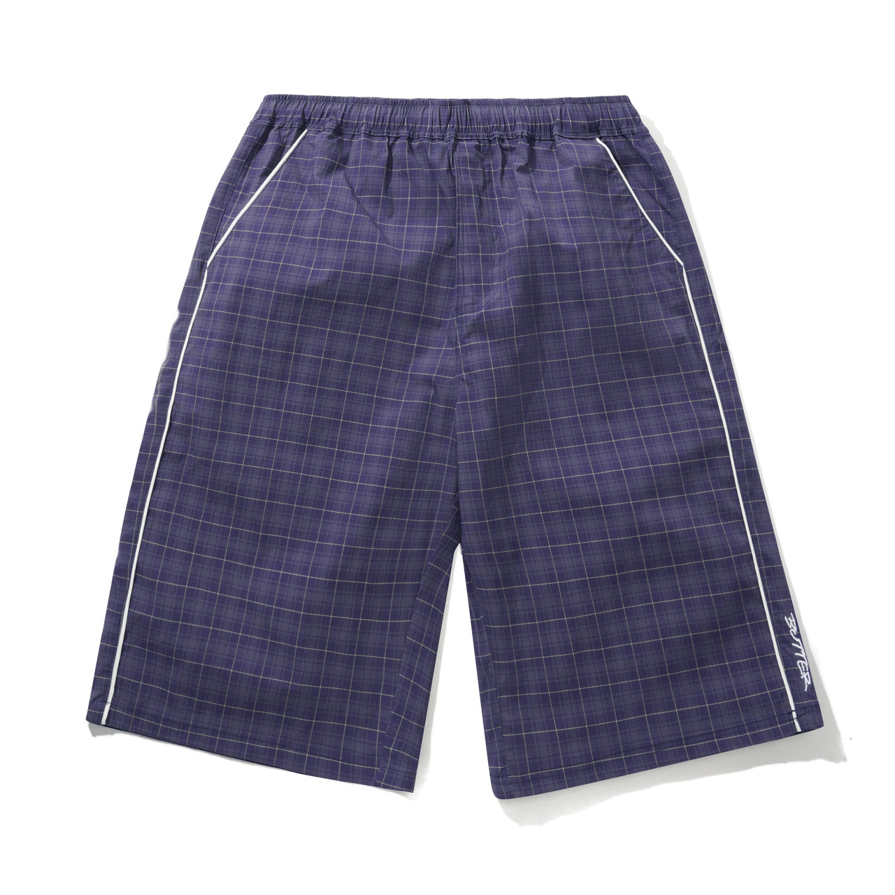 BUTTER GOODS - MAIN SHORTS - NAVY PLAID