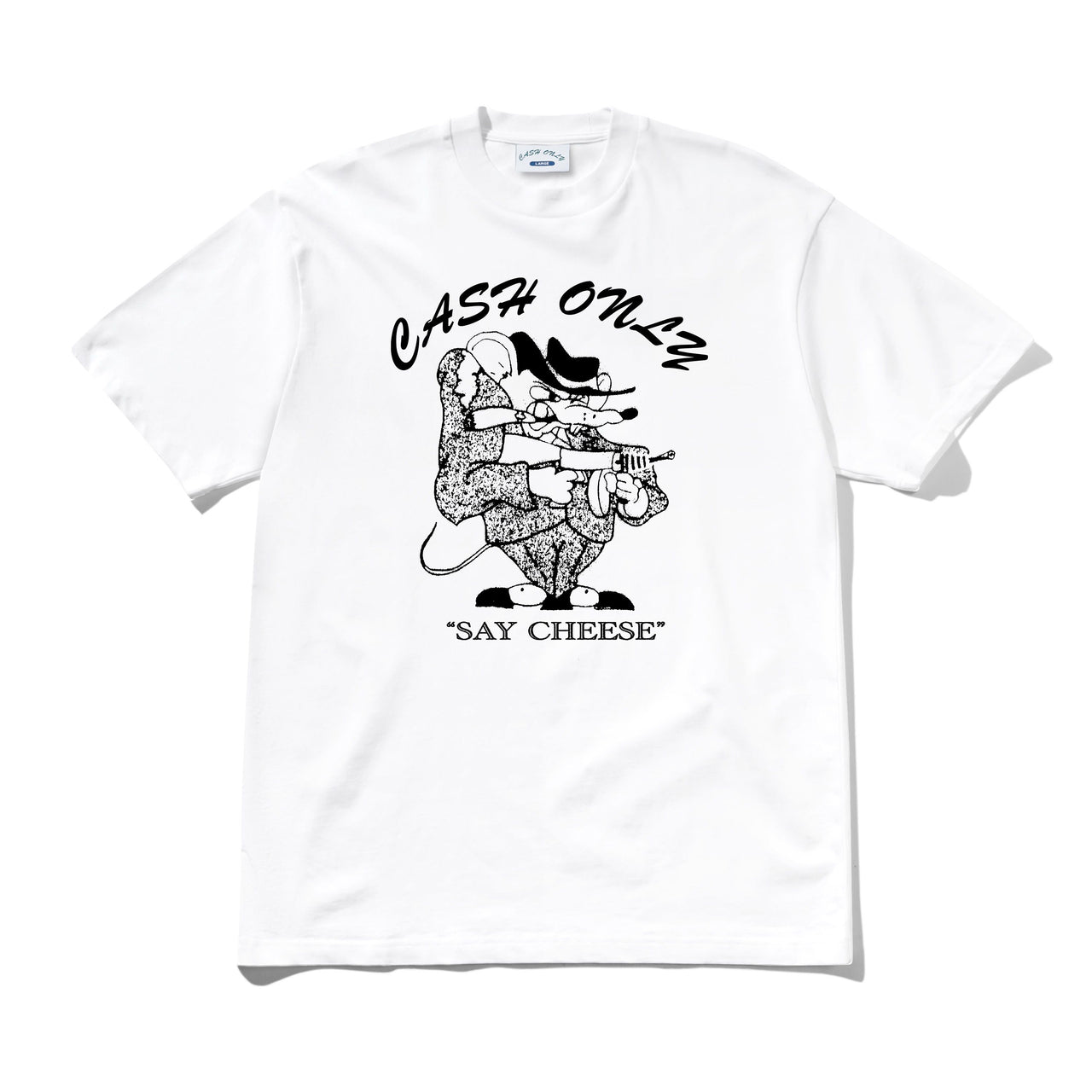 CASH ONLY - MOBSTER TEE - WHITE