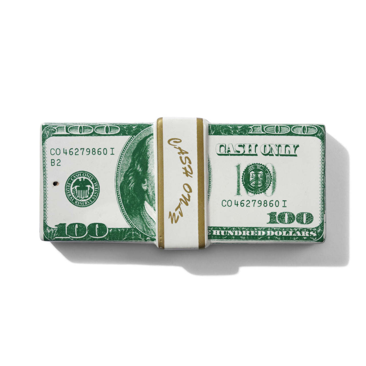 CASH ONLY - MONEY STACK INCENSE HOLDER - GREEN