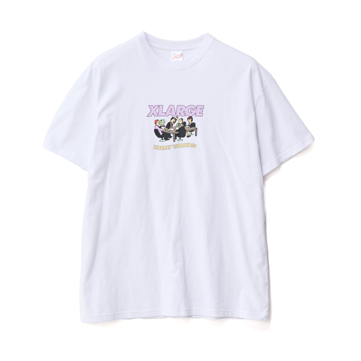 XLARGE - HARDLY WORKING SS TEE - WHITE