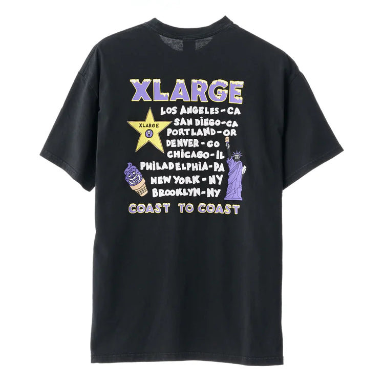 XLARGE - WHIPPY SS TEE - PIGMENT BLACK