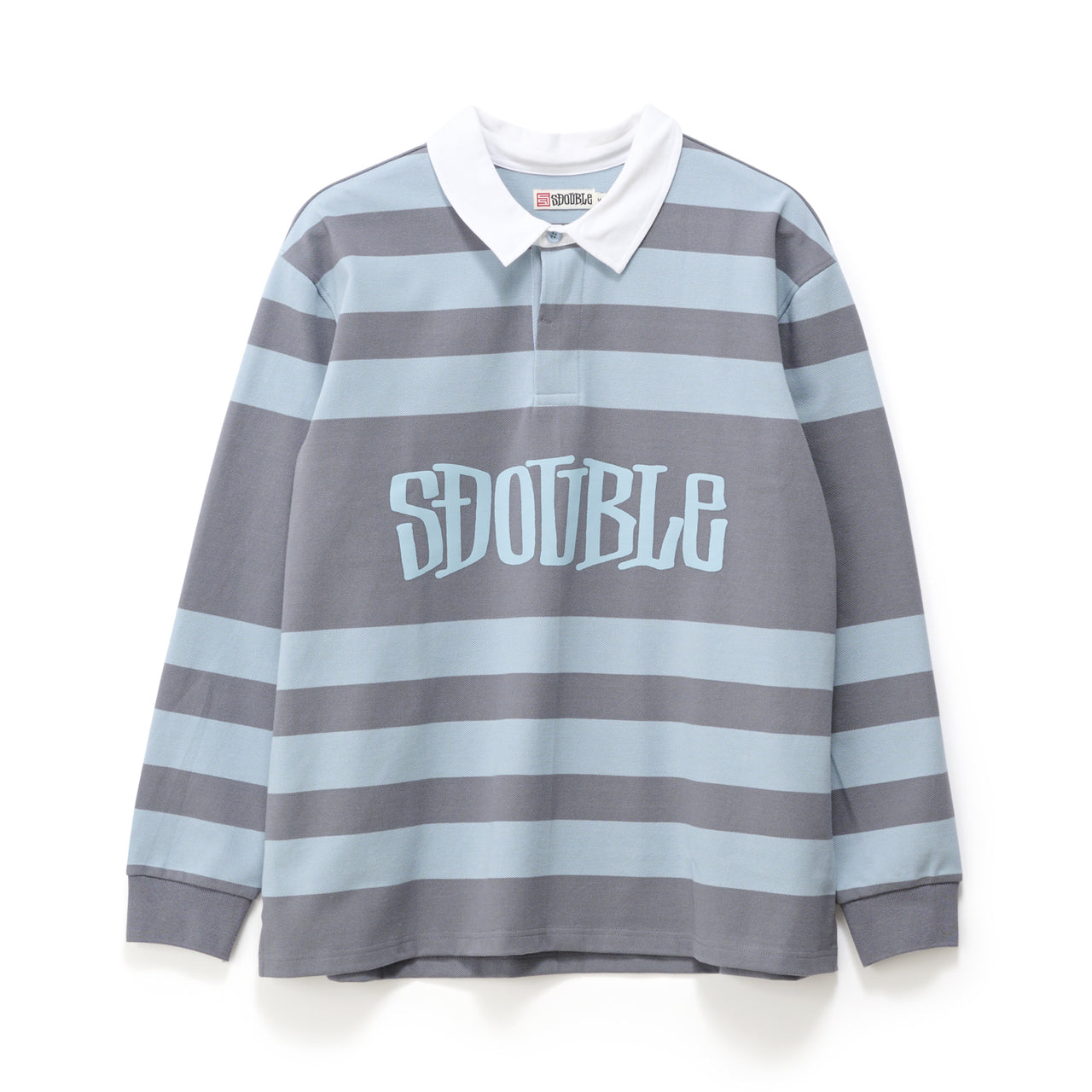 S-DOUBLE - PK STRIPE RUGBY - BABY BLUE