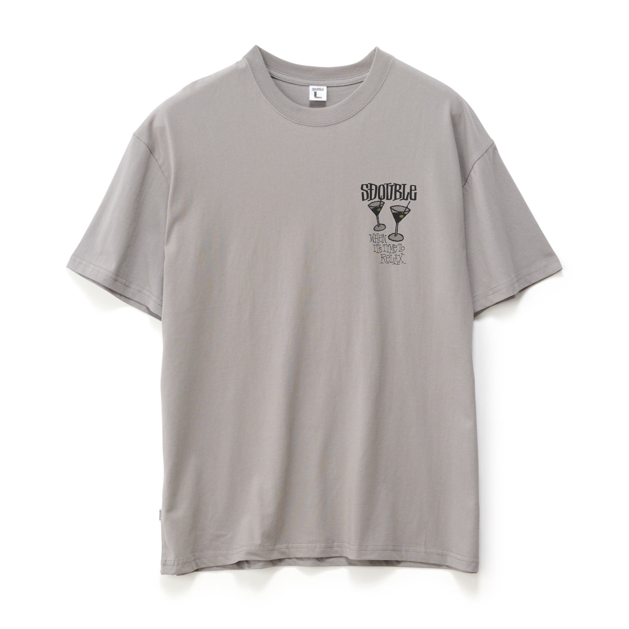 S-DOUBLE - TIME TO RELAX SS TEE - STONE