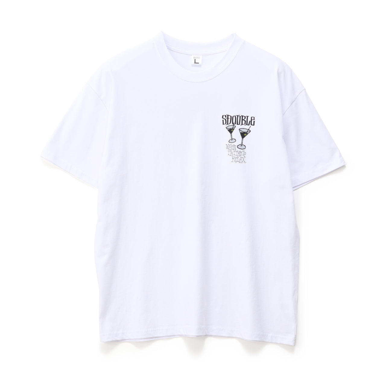 S-DOUBLE - TIME TO RELAX SS TEE - WHITE