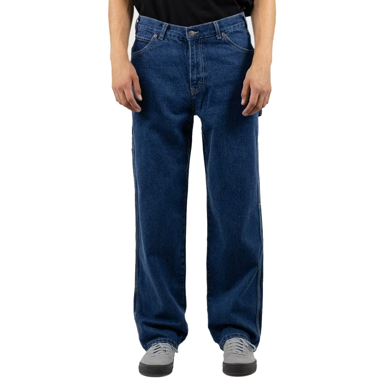 DICKIES - 1993 RELAXED FIT CARPENTER DENIM JEAN - STONE WASHED INDIGO BLUE