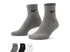 NIKE - EVERYDAY CUSHIONED TRAINING ANKLE SOCKS (3 PAIRS) - GREY / BLACK / WHITE