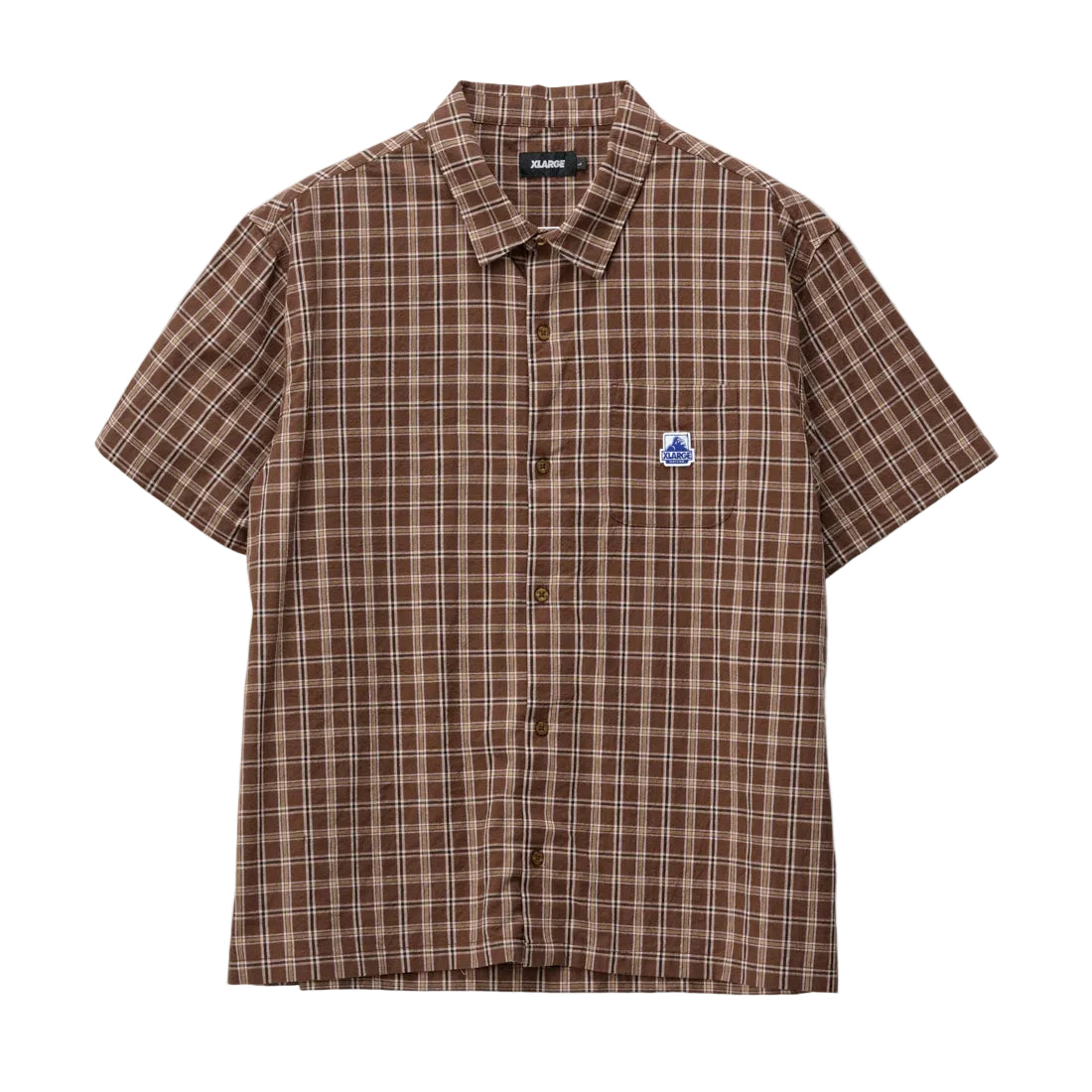 XLARGE - BRIAN SHORT SLEEVE SHIRT - CHOCOLATE