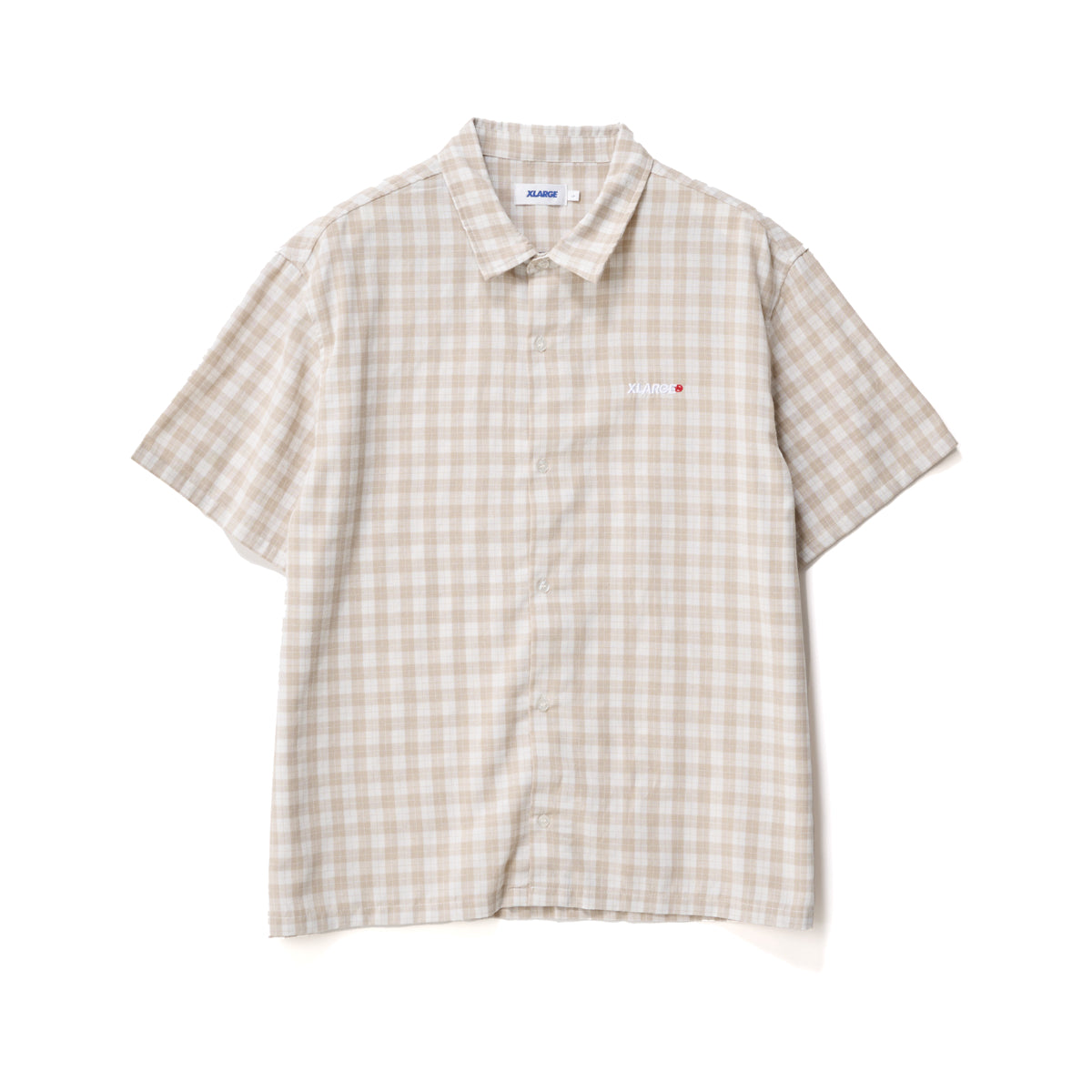 XLARGE - 91 OXFORD SS SHIRT - TAN/WHITE