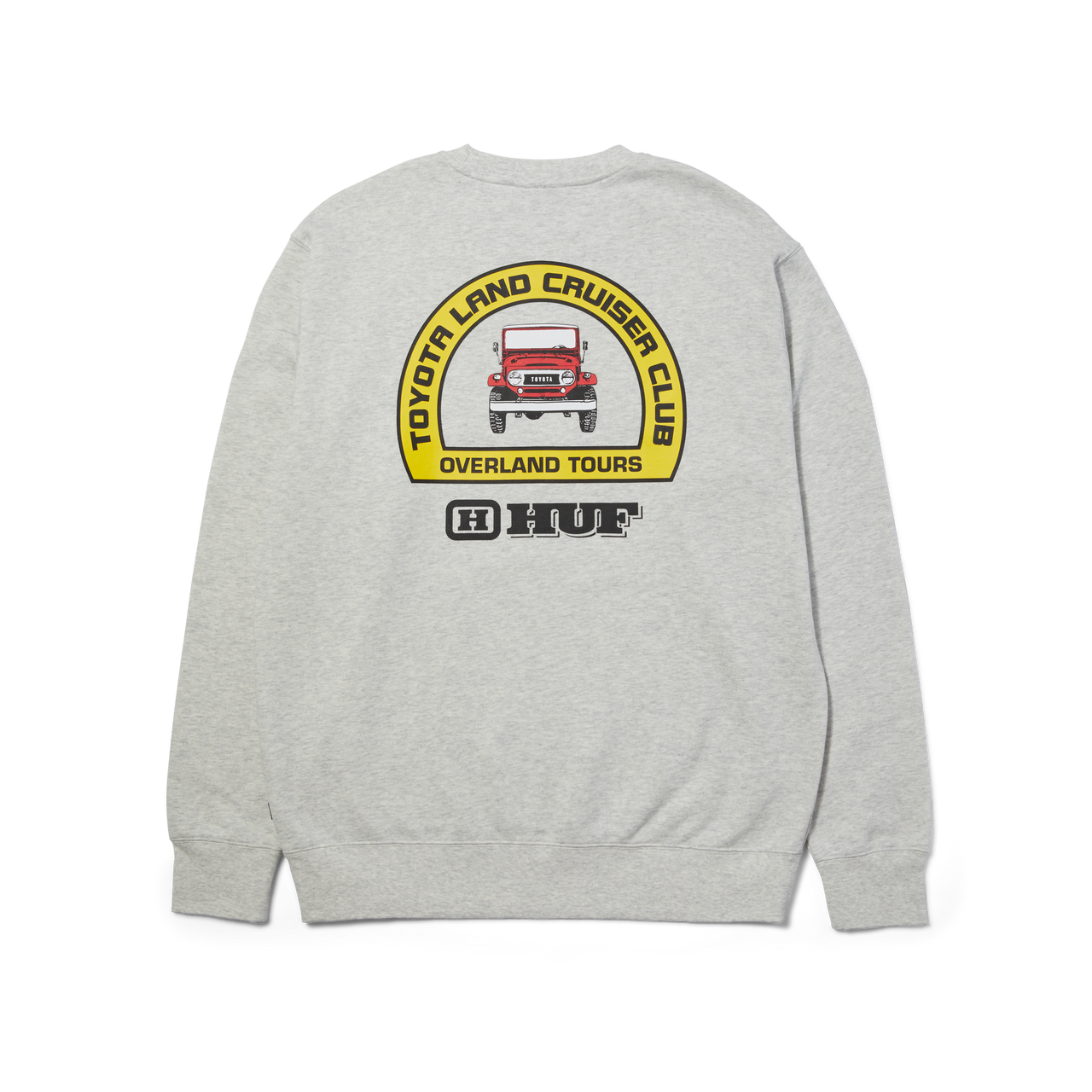 HUF X TOYOTA OVERLAND TOURING CREWNECK SWEATSHIRT - ASH