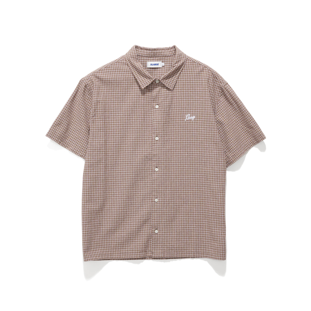 XLARGE - OXFORD SCRIPT SS SHIRT - BROWN