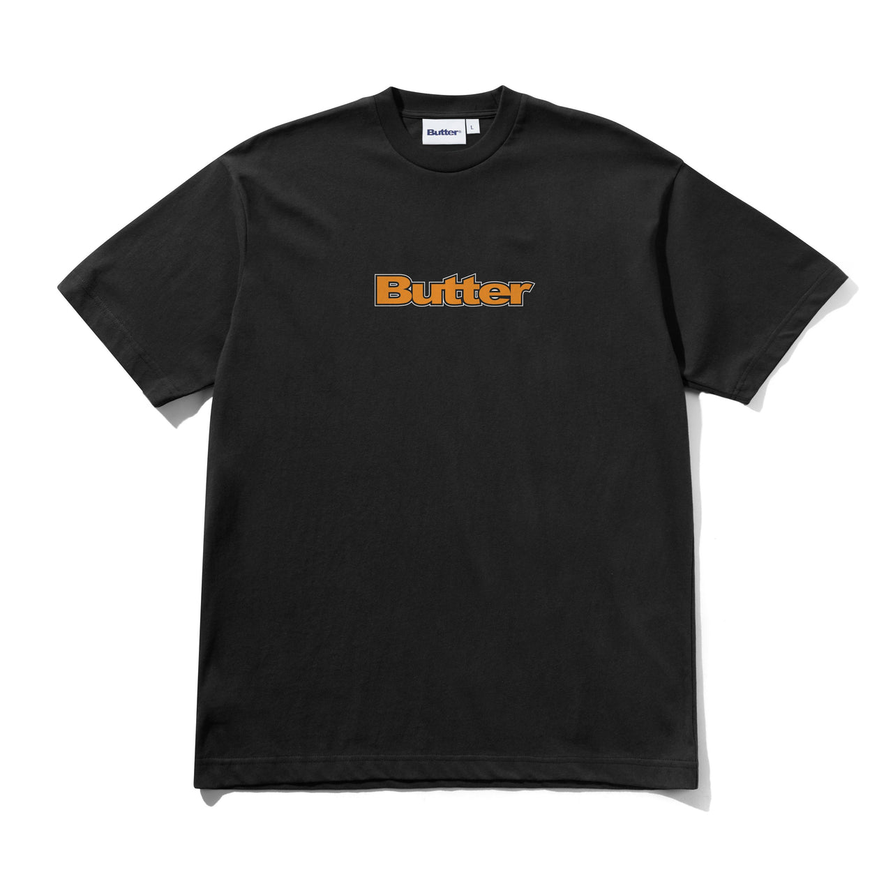 BUTTER GOODS - OUTLINE LOGO TEE  - BLACK