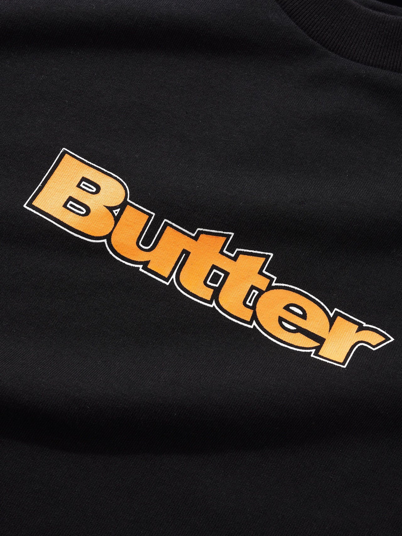BUTTER GOODS - OUTLINE LOGO TEE  - BLACK