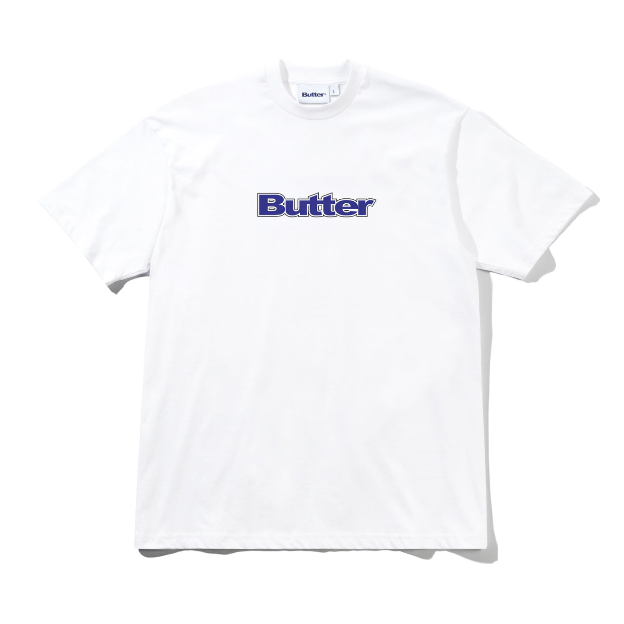 BUTTER GOODS - OUTLINE LOGO TEE  - WHITE