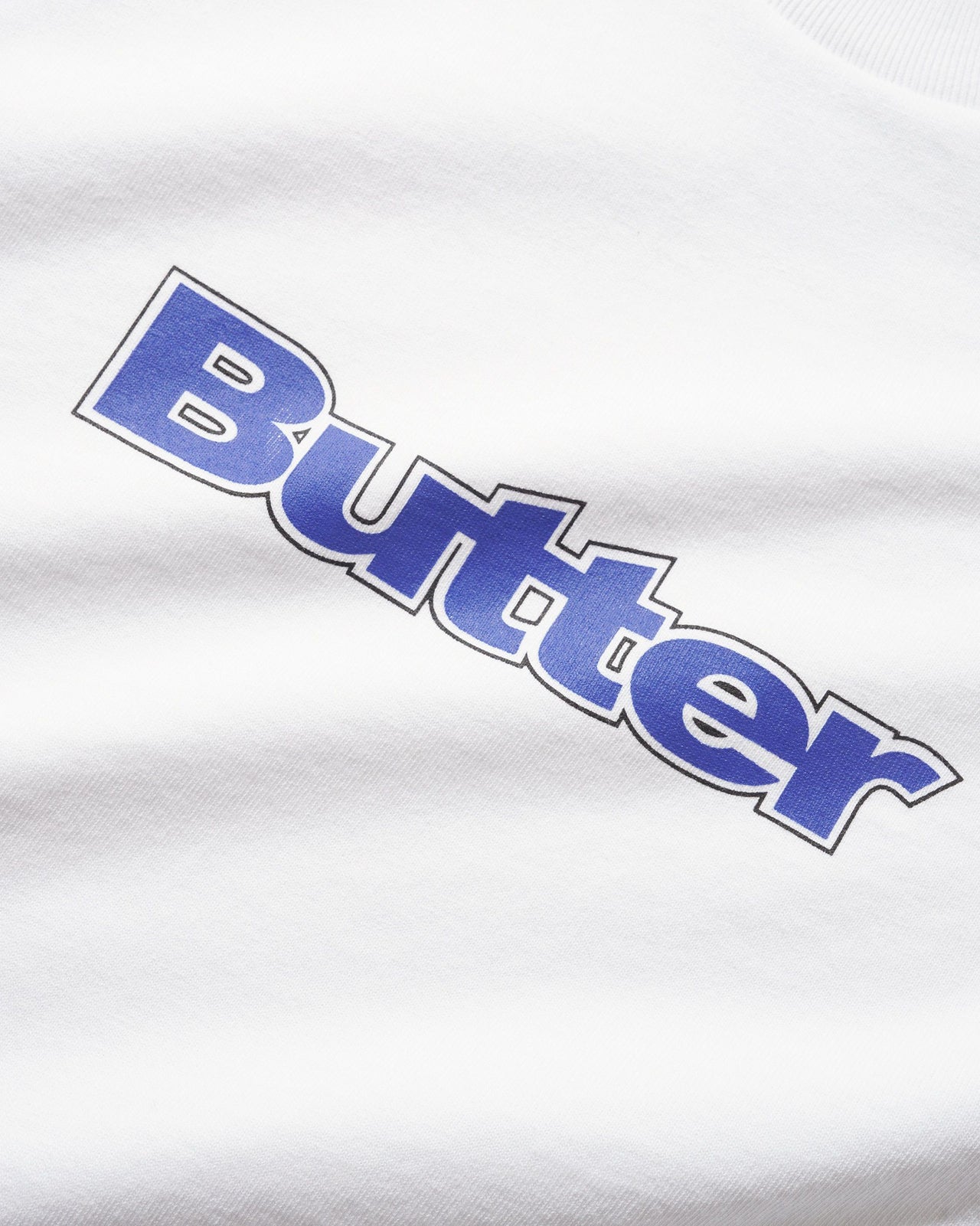 BUTTER GOODS - OUTLINE LOGO TEE  - WHITE