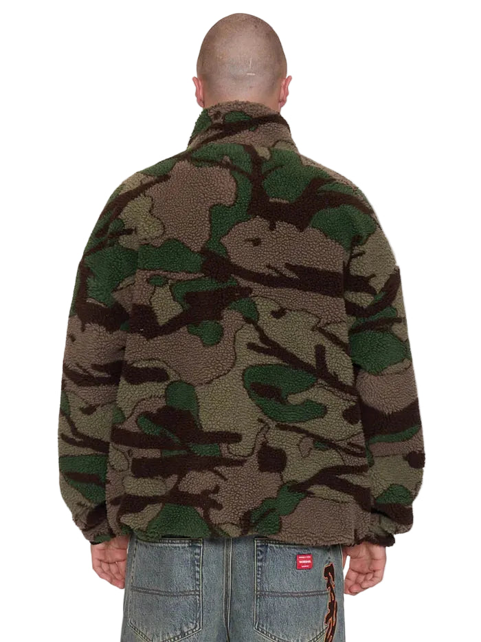 WORSHIP - PLAIN SIGHT SHERPA JACKET - CAMO GREEN