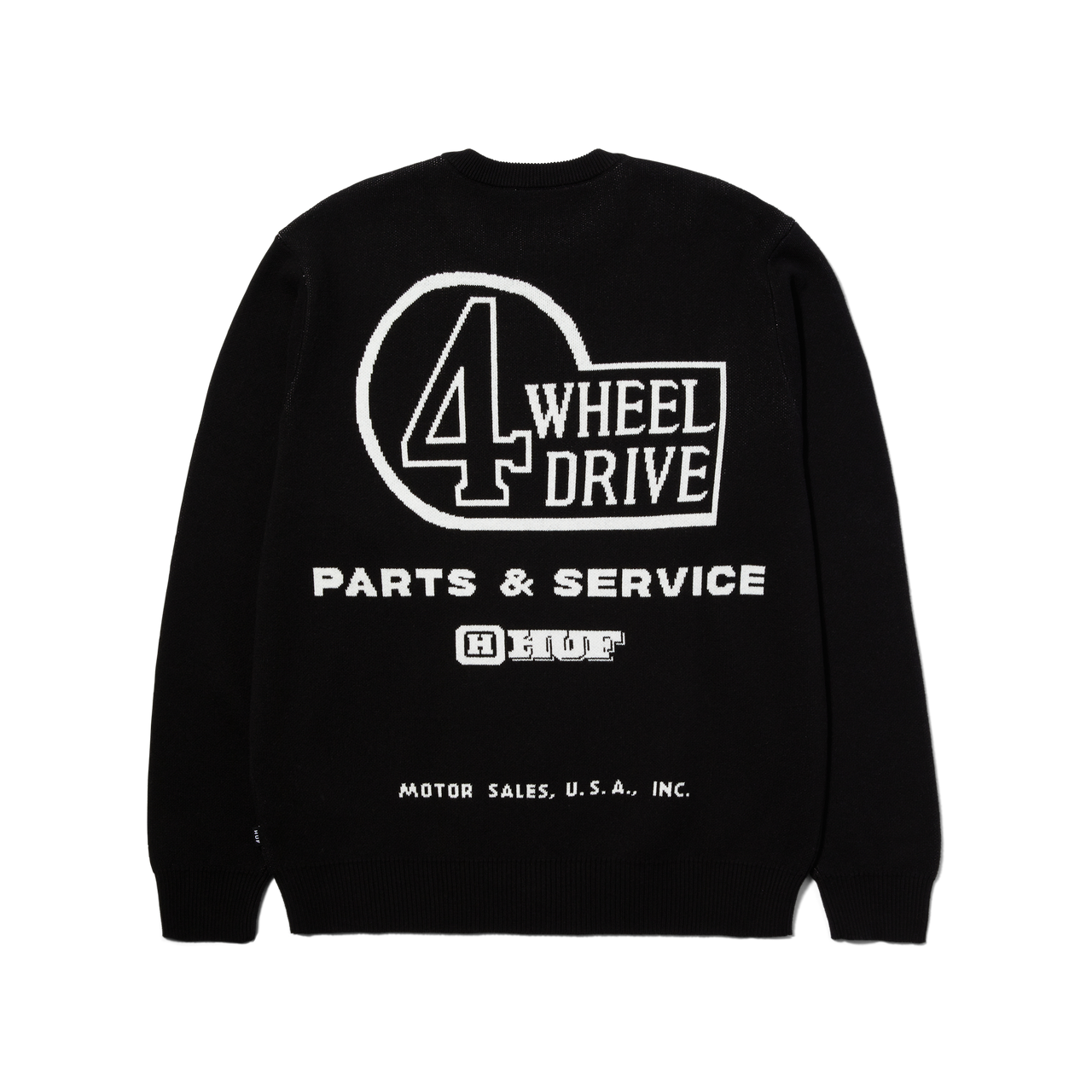 HUF X TOYOTA PARTS & SERVICE SWEATER - BLACK