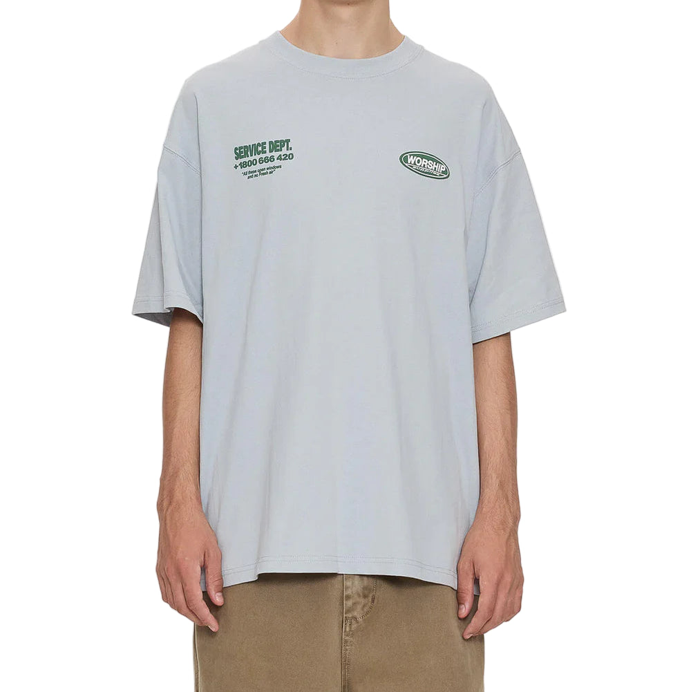 WORSHIP - DEPARTMENT OVERSIZE CROPPED TEE - LUNAR GREY