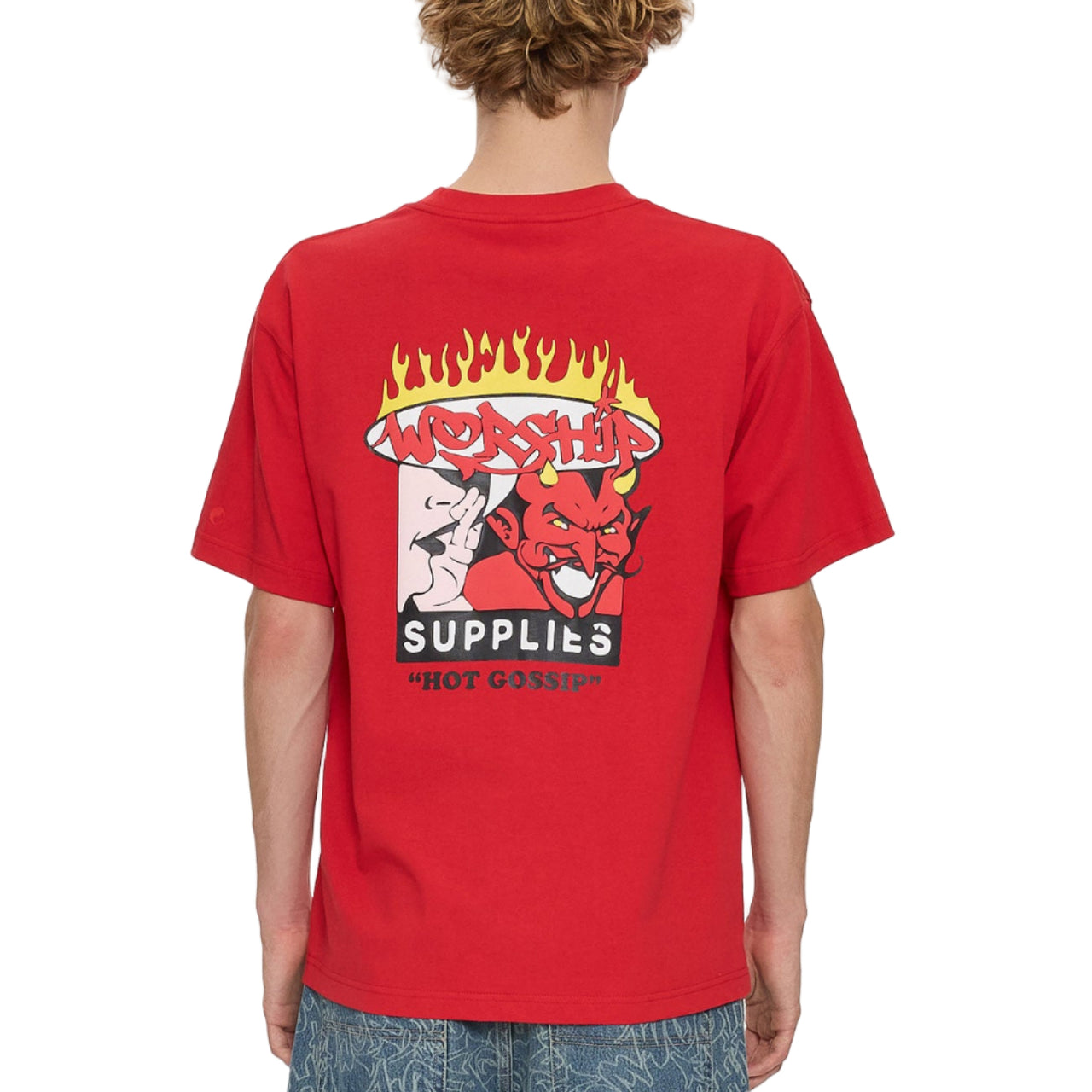 WORSHIP - HOT GOSSIP TEE - LUCKY RED