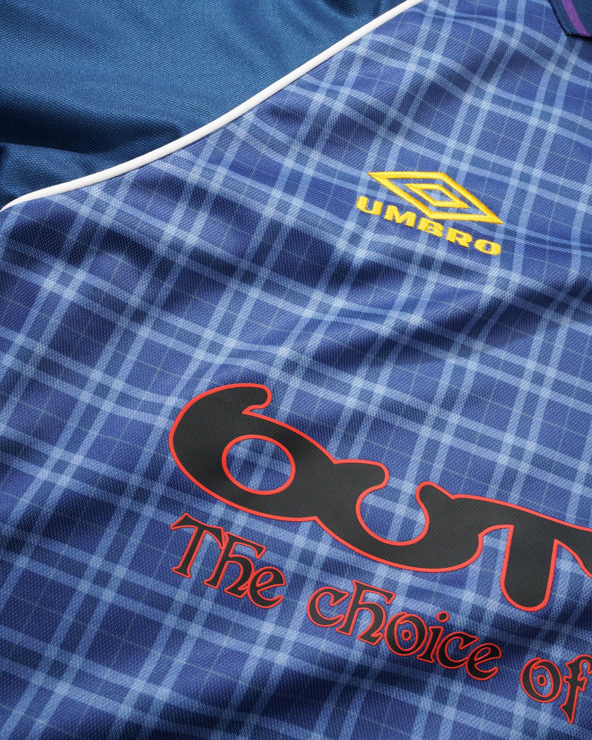 BUTTER GOODS X UMBRO - PLAID JERSEY - NAVY / SLATE