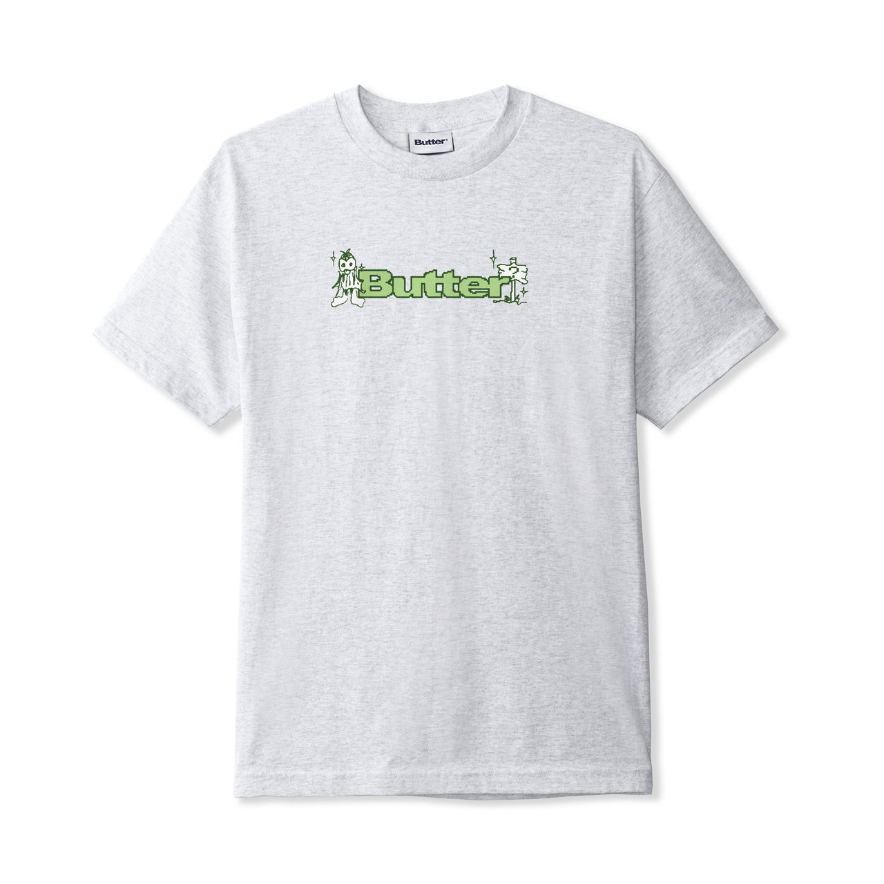 BUTTER GOODS - QUEST LOGO TEE - ASH