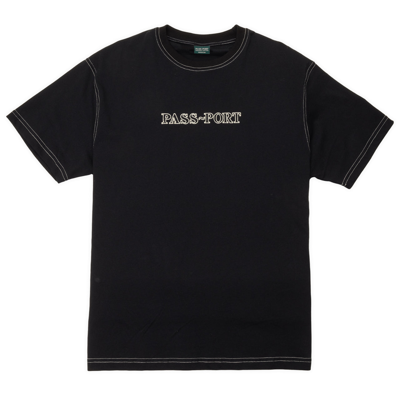 PASS~PORT - OFFICIAL ORGANIC COTTON TEE - BLACK