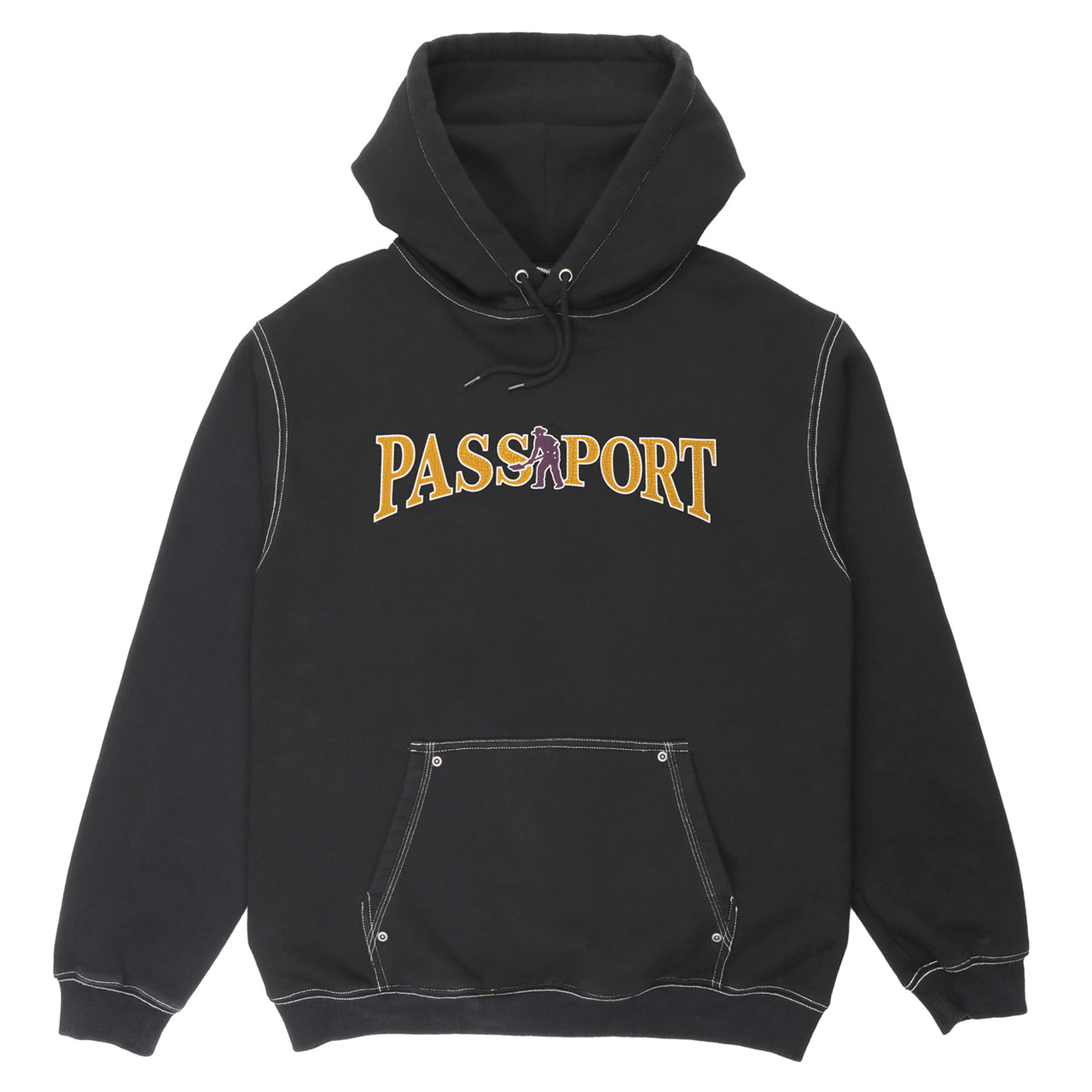PASS~PORT - OFFICIAL CONTRAST HOOD - WASHED BLACK