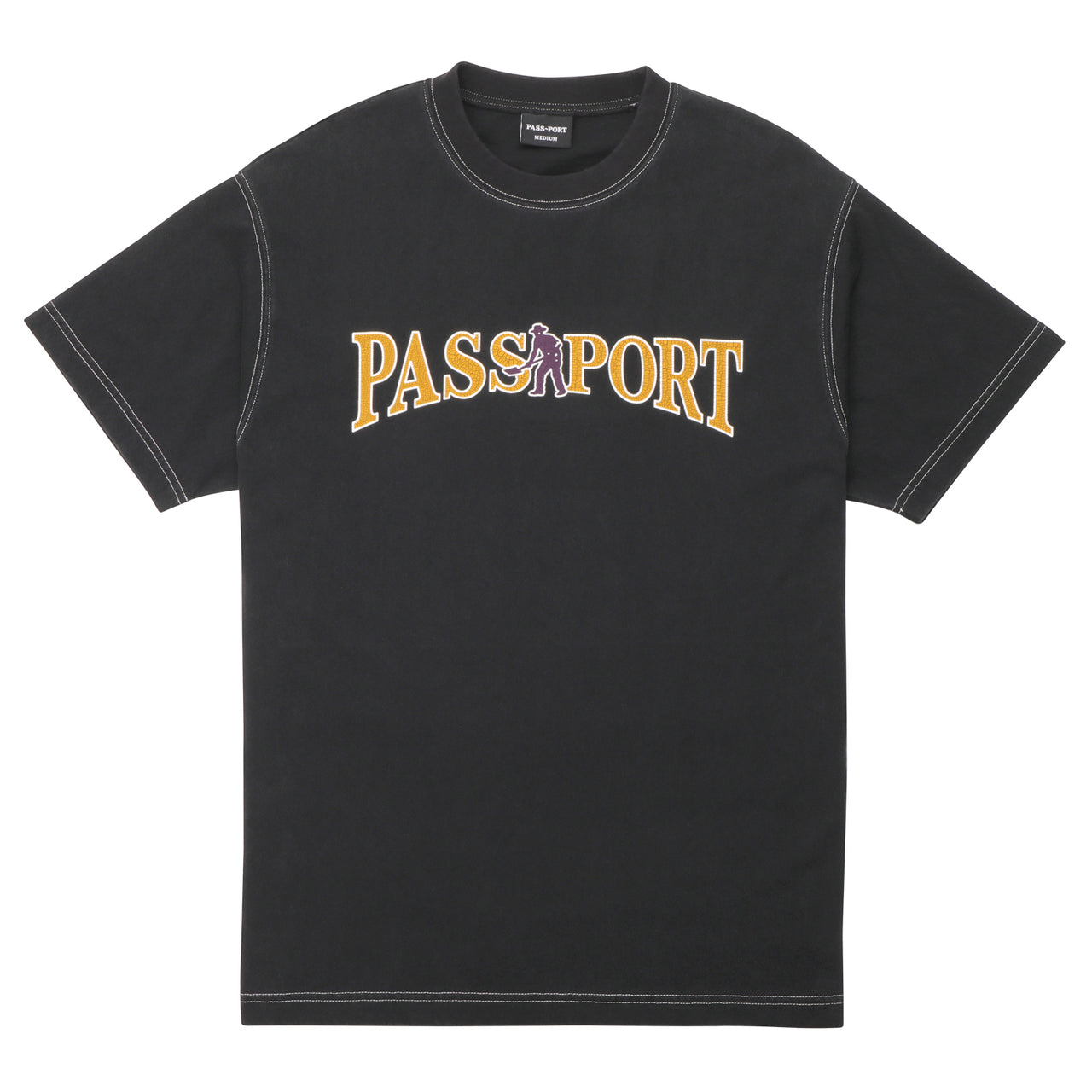 PASS~PORT - OFFICIAL CONTRAST TEE - WASHED BLACK