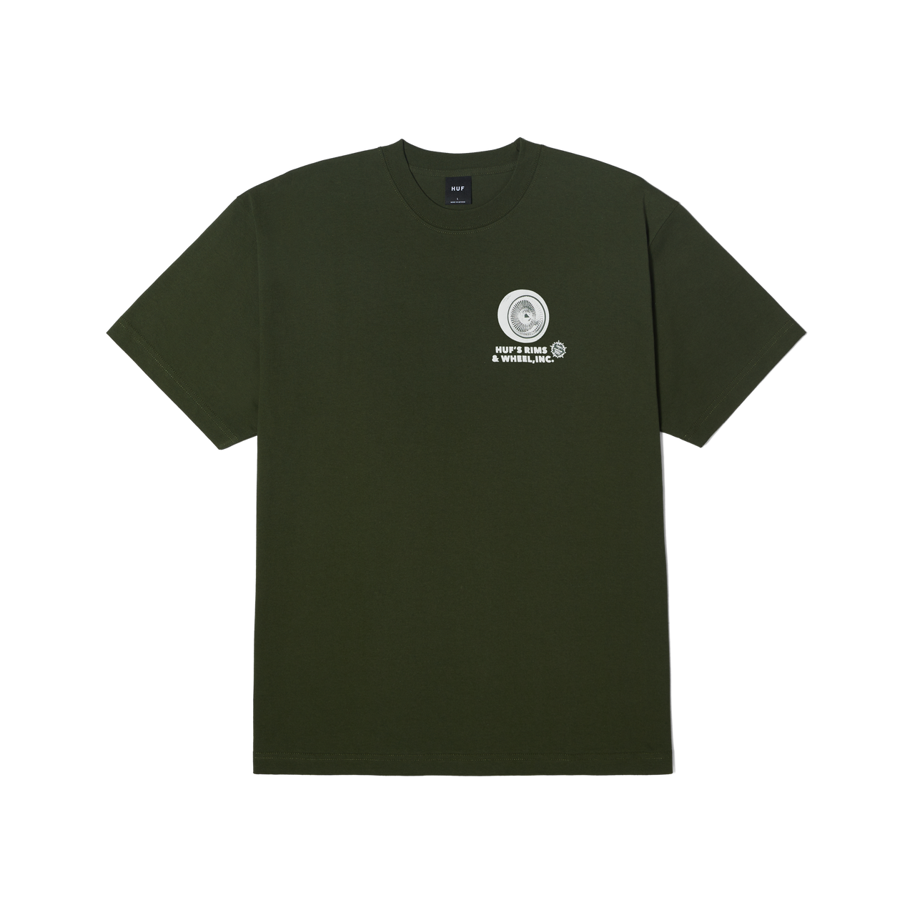 HUF - RIM & WHEEL INC T-SHIRT - HUNTER GREEN